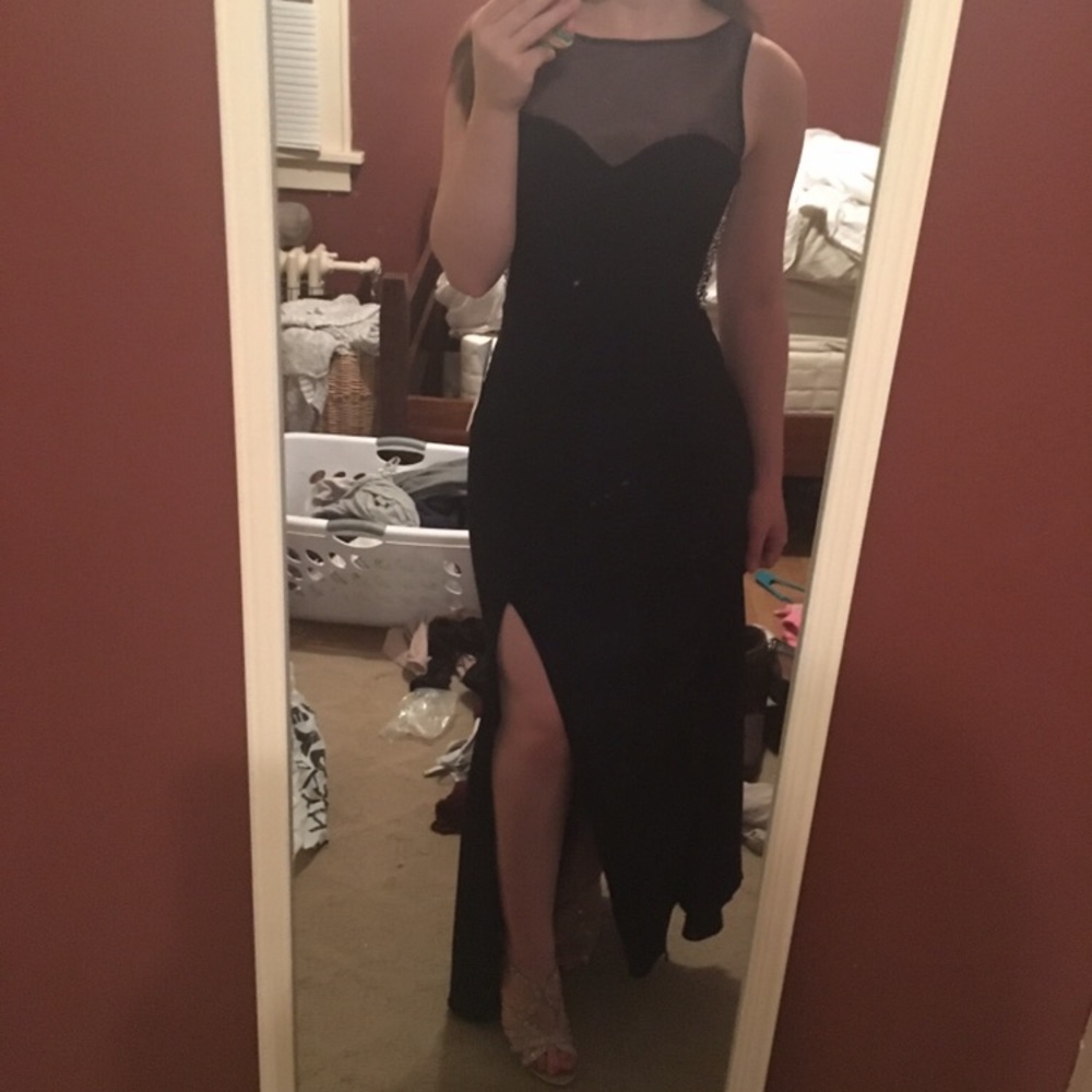Classic Navy Prom Dress - Picture 4 of 4